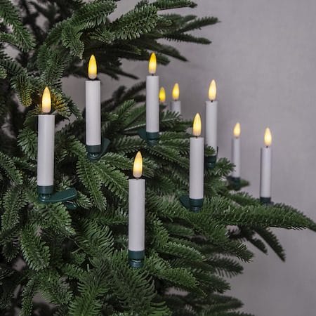 Flamme juletrebelysning - hvit og grønn - Belysning - Julebelysning - Julelys