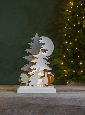Forest Friends innendørs dekorasjonsbelysning 28 cm - flerfarget - Belysning - Julebelysning - Øvrig julebelysning