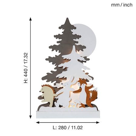 Forest Friends innendørs dekorasjonsbelysning 28 cm - flerfarget - Belysning - Julebelysning - Øvrig julebelysning