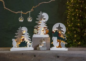 Forest Friends innendørs dekorasjonsbelysning 28 cm - flerfarget - Belysning - Julebelysning - Øvrig julebelysning