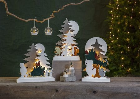 Forest Friends innendørs dekorasjonsbelysning 28 cm - flerfarget - Belysning - Julebelysning - Øvrig julebelysning