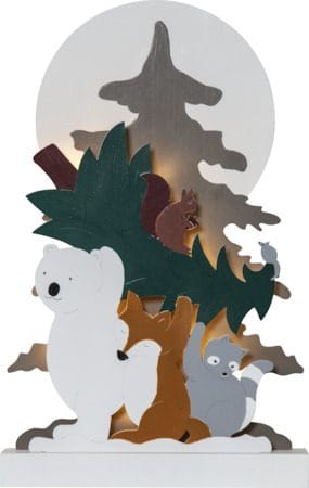 Forest Friends innendørs dekorasjonsbelysning 28 cm - flerfarget - Belysning - Julebelysning - Øvrig julebelysning