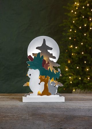 Forest Friends innendørs dekorasjonsbelysning 28 cm - flerfarget - Belysning - Julebelysning - Øvrig julebelysning