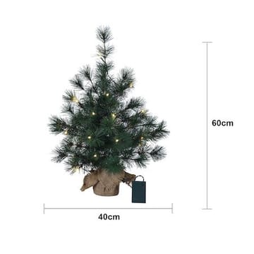 Furu lite juletre med belysning 60 cm - grønn - Belysning - Julebelysning - Øvrig julebelysning