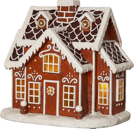 Gingerville innendørsdekorasjon med belysning 26 cm - brun - Belysning - Julebelysning - Øvrig julebelysning