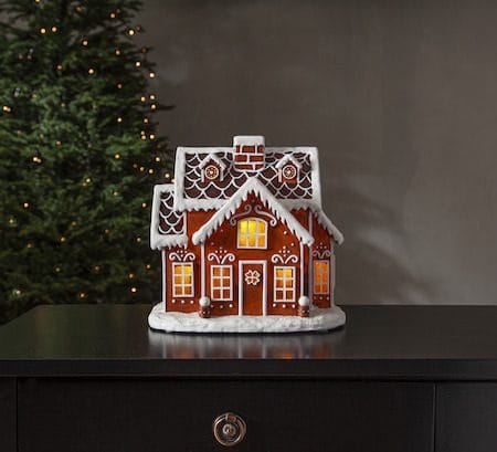 Gingerville innendørsdekorasjon med belysning 26 cm - brun - Belysning - Julebelysning - Øvrig julebelysning