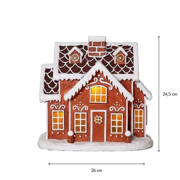 Gingerville innendørsdekorasjon med belysning 26 cm - brun - Belysning - Julebelysning - Øvrig julebelysning
