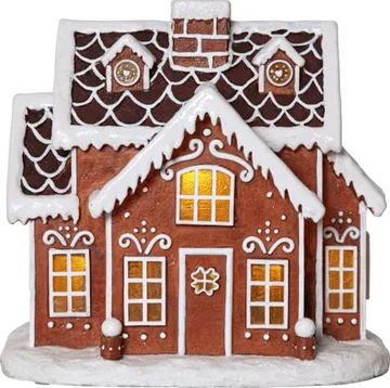 Gingerville innendørsdekorasjon med belysning 26 cm - brun - Belysning - Julebelysning - Øvrig julebelysning