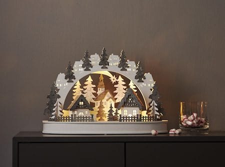 Grauberg Innendørs dekorasjonsbelysning 42 cm - hvit og grå - Belysning - Julebelysning - Øvrig julebelysning
