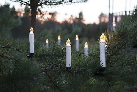 John juletrebelysning - hvit med grønne klips - Belysning - Julebelysning - Julelys