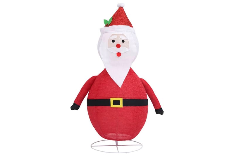 Dekorativ julenissefigur LED luksusstoff 60 cm - Rød - Julelys ute