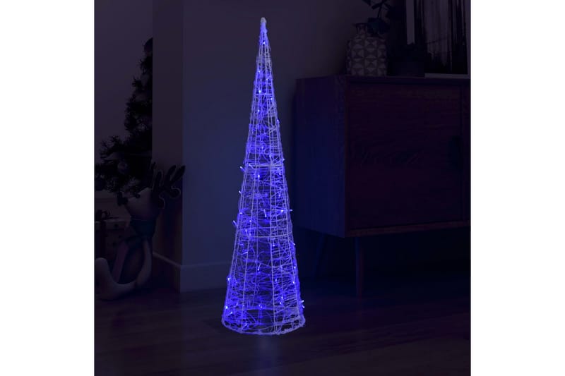 Dekorativ LED-lyskjegle akryl blå 120 cm - Blå - Belysning - Julebelysning - Julelys ute