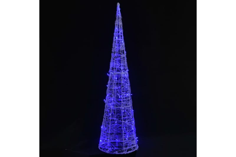 Dekorativ LED-lyskjegle akryl blå 120 cm - Blå - Julelys ute