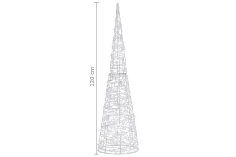 Dekorativ LED-lyskjegle akryl blå 120 cm - Blå - Belysning - Julebelysning - Julelys ute