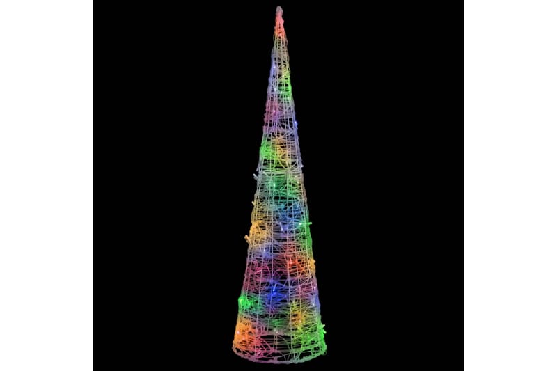 Dekorativ LED-lyskjegle akryl flerfarget 90 cm - Flerfarget - Julelys ute