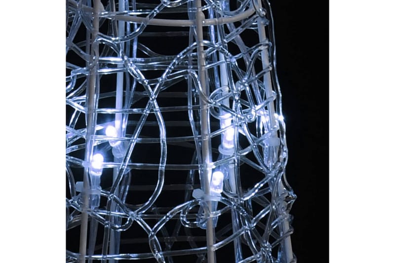 Dekorativ LED-lyskjegle akryl kaldhvitt 90 cm - Hvit - Julelys ute