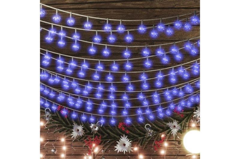Eventyrlysslynger 20 m 200 LED blå 8 funksjoner - Blå - Julelys ute