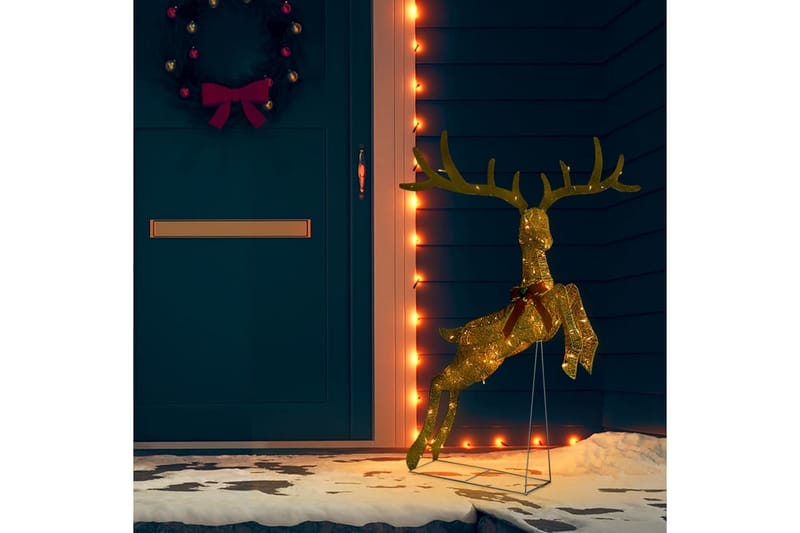 Flygende julereinsdyr 120 LED gull varmhvit - Gull - Julelys ute
