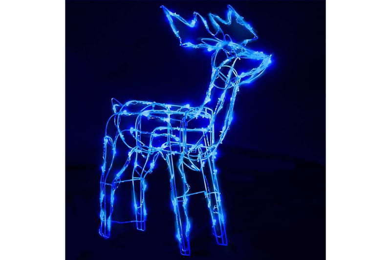 Julelysdekorasjon reinsdyr 3 deler 229 LEDs - Blå - Julelys ute