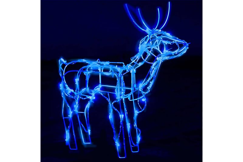 Julelysdekorasjon reinsdyr 3 deler 229 LEDs - Blå - Julelys ute