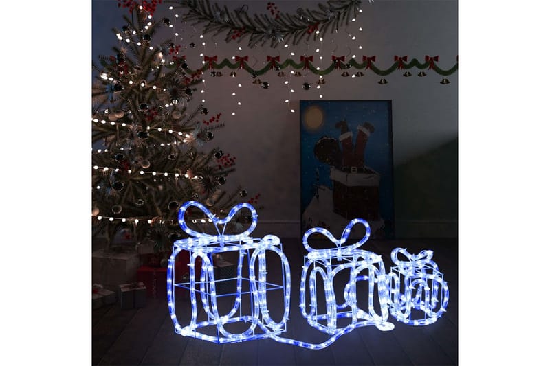 Julepynt gaveesker med 180 lysdioder innendørs utendørs - Hvit - Julelys ute