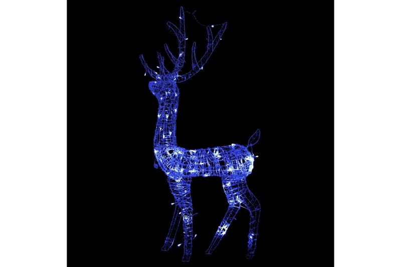 Julereinsdyr dekorasjon akryl 140 LED 128 cm blå - Blå - Julelys ute
