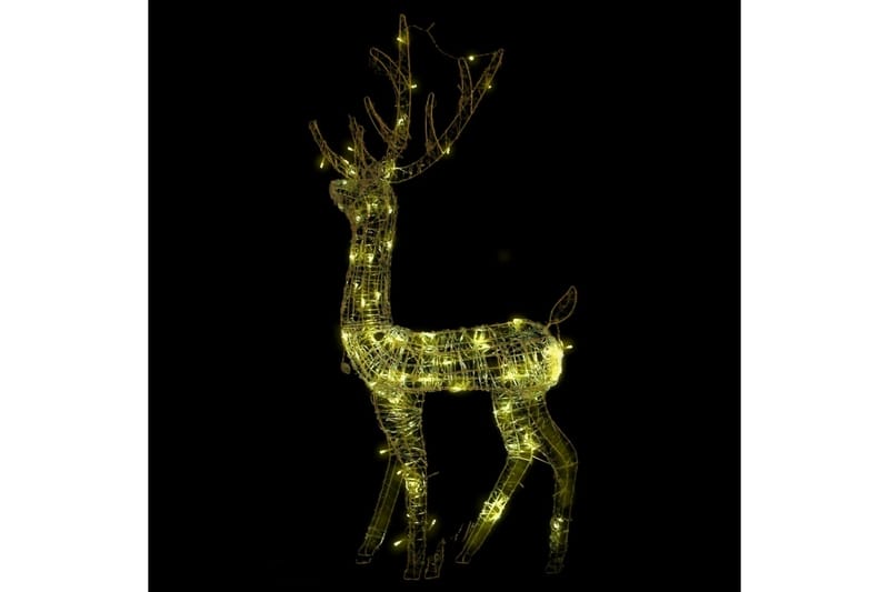 Julereinsdyr dekorasjon akryl 140 LED 128 cm varmhvit - Hvit - Julelys ute