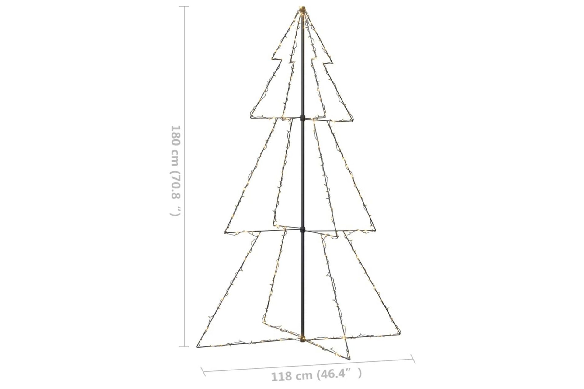 Juletre kjegle 240 LED innendørs og utendørs 118x180 cm - Belysning - Julebelysning - Julelys ute