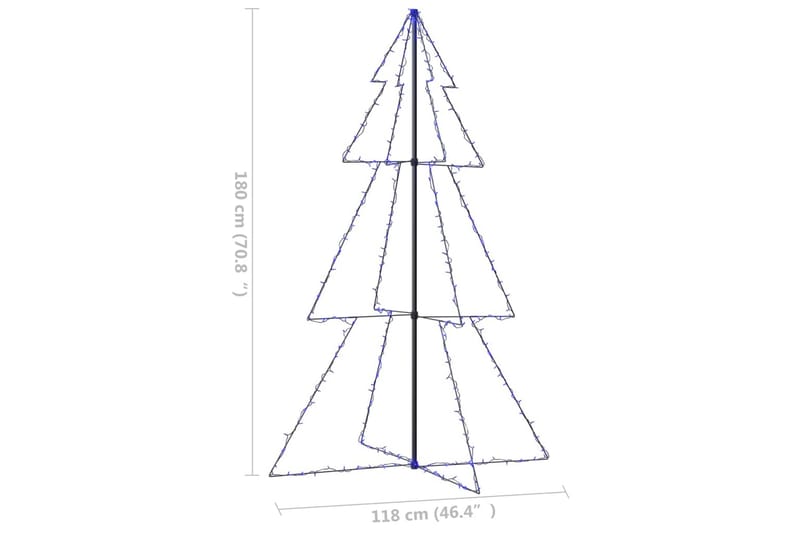 Juletre kjegle 240 LED innendørs og utendørs 118x180 cm - Julelys ute