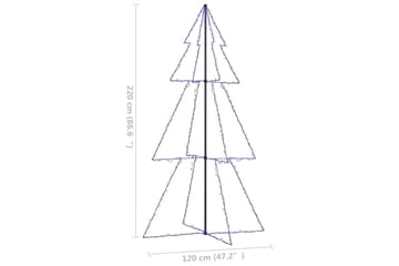 Juletre kjegle 300 LED innendørs og utendørs 120x220 cm - Belysning - Julebelysning - Julelys ute