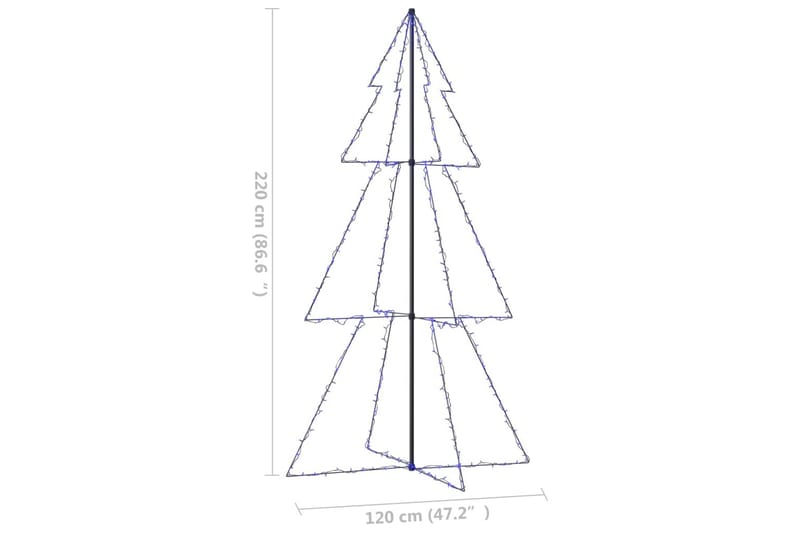 Juletre kjegle 300 LED innendørs og utendørs 120x220 cm - Julelys ute