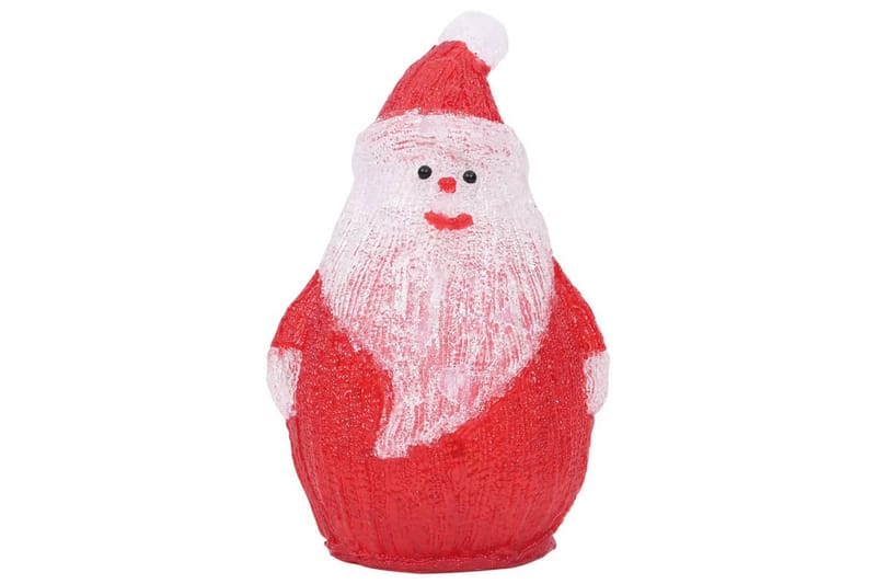 LED-julenissefigur akryl innendørs og utendørs 28cm - Rød - Belysning - Julebelysning - Julelys ute