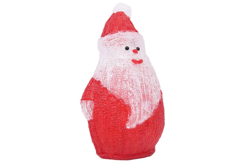 LED-julenissefigur akryl innendørs og utendørs 28cm - Rød - Belysning - Julebelysning - Julelys ute