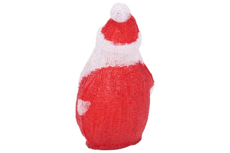 LED-julenissefigur akryl innendørs og utendørs 28cm - Rød - Belysning - Julebelysning - Julelys ute
