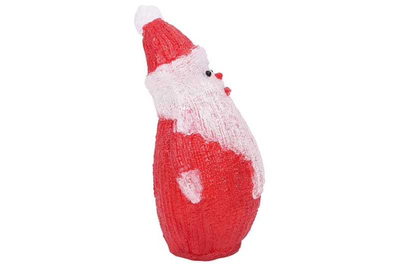 LED-julenissefigur akryl innendørs og utendørs 28cm - Rød - Belysning - Julebelysning - Julelys ute