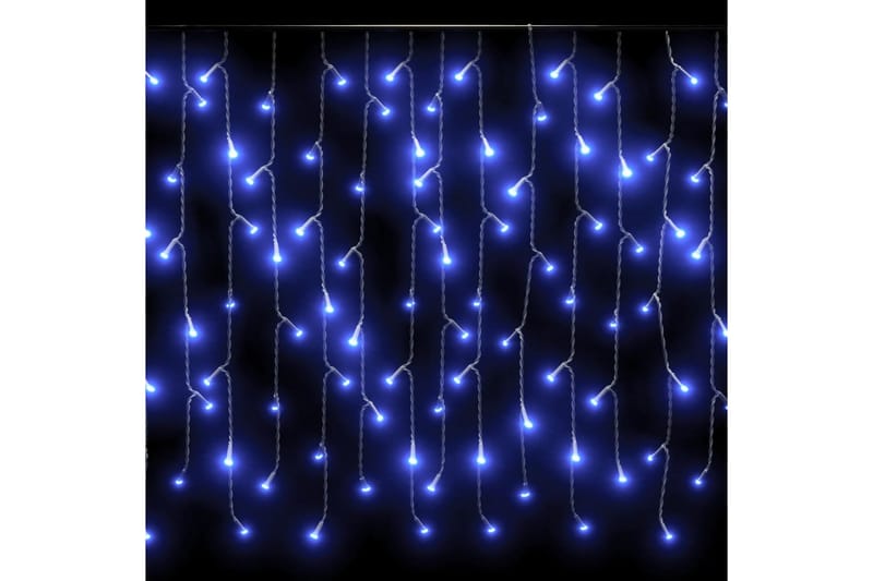 LED-lysgardin med istapper 10 m 400 LED blå 8 funksjoner - Blå - Julelys ute