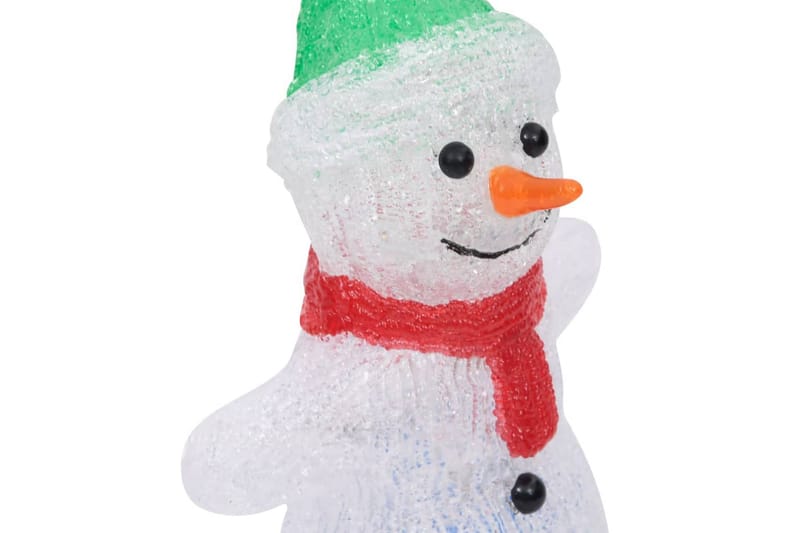 LED-snømannfigur akryl innendørs og utendørs 30 cm - Hvit - Belysning - Julebelysning - Julelys ute