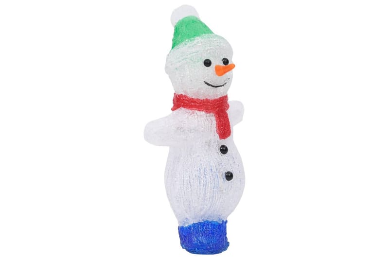 LED-snømannfigur akryl innendørs og utendørs 30 cm - Hvit - Belysning - Julebelysning - Julelys ute