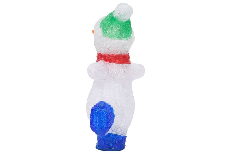 LED-snømannfigur akryl innendørs og utendørs 30 cm - Hvit - Belysning - Julebelysning - Julelys ute