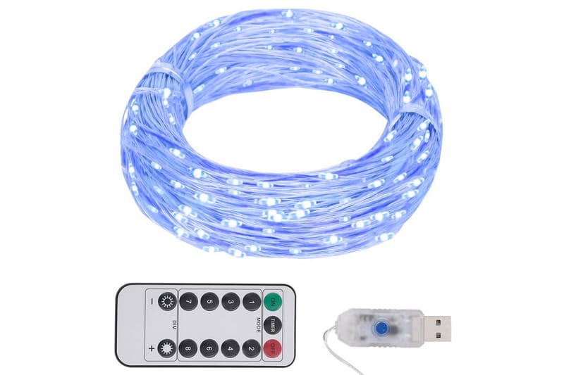 LED-strenglys med 150 lysdioder blå 15 m - Belysning - Julebelysning - Julelys ute