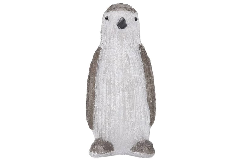 LED-pingvinfigur akryl innendørs og utendørs 30 cm - Grå - Belysning - Julebelysning - Julelys ute