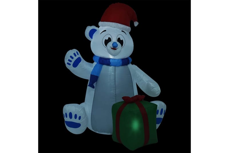 Oppblåsbar juleisbjørn LED innendørs og utendørs 2,4 m - Flerfarget - Julelys ute
