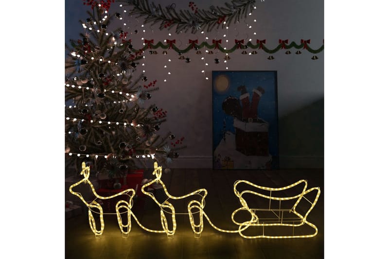 Reinsdyr & slede julepynt utendørs 576 lysdioder - Julelys ute