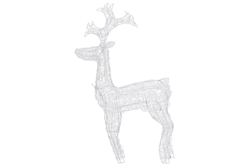 Reinsdyr julepynt 90 lysdioder 60x16x100 cm akryl - Hvit - Belysning - Julebelysning - Julelys ute