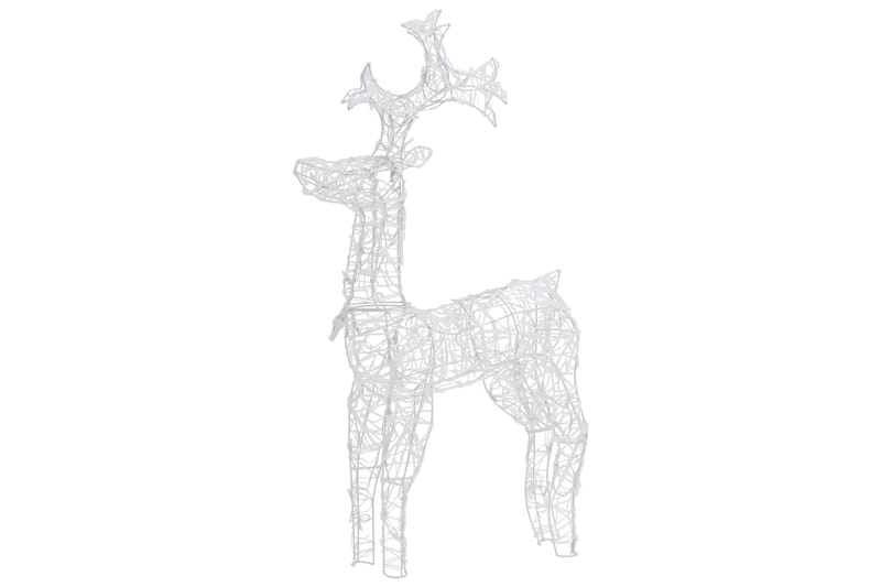Reinsdyr julepynt 90 lysdioder 60x16x100 cm akryl - Hvit - Belysning - Julebelysning - Julelys ute