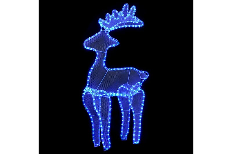 Reinsdyr julepynt med netting 306 LED 60x24x89 cm - Blå - Julelys ute