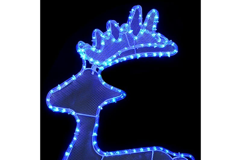 Reinsdyr julepynt med netting 306 LED 60x24x89 cm - Blå - Belysning - Julebelysning - Julelys ute