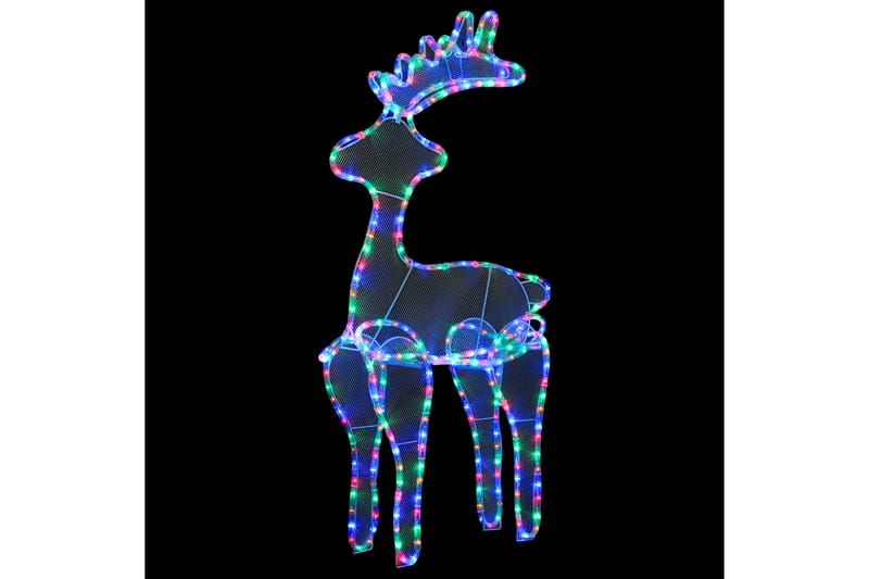 Reinsdyr julepynt med netting 306 LED 60x24x89 cm - Flerfarget - Julelys ute