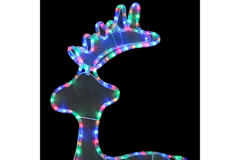 Reinsdyr julepynt med netting 306 LED 60x24x89 cm - Flerfarget - Belysning - Julebelysning - Julelys ute