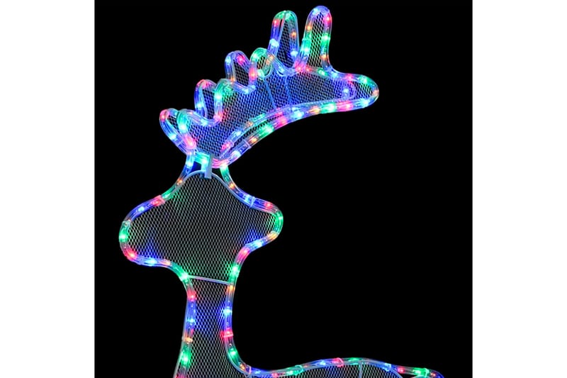 Reinsdyr julepynt med netting 306 LED 60x24x89 cm - Flerfarget - Julelys ute